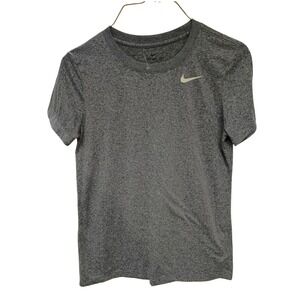 Nike Dri-FIT Heathered Grey Short Sleeve Training T-Shirt Mens Small Swoosh Logo